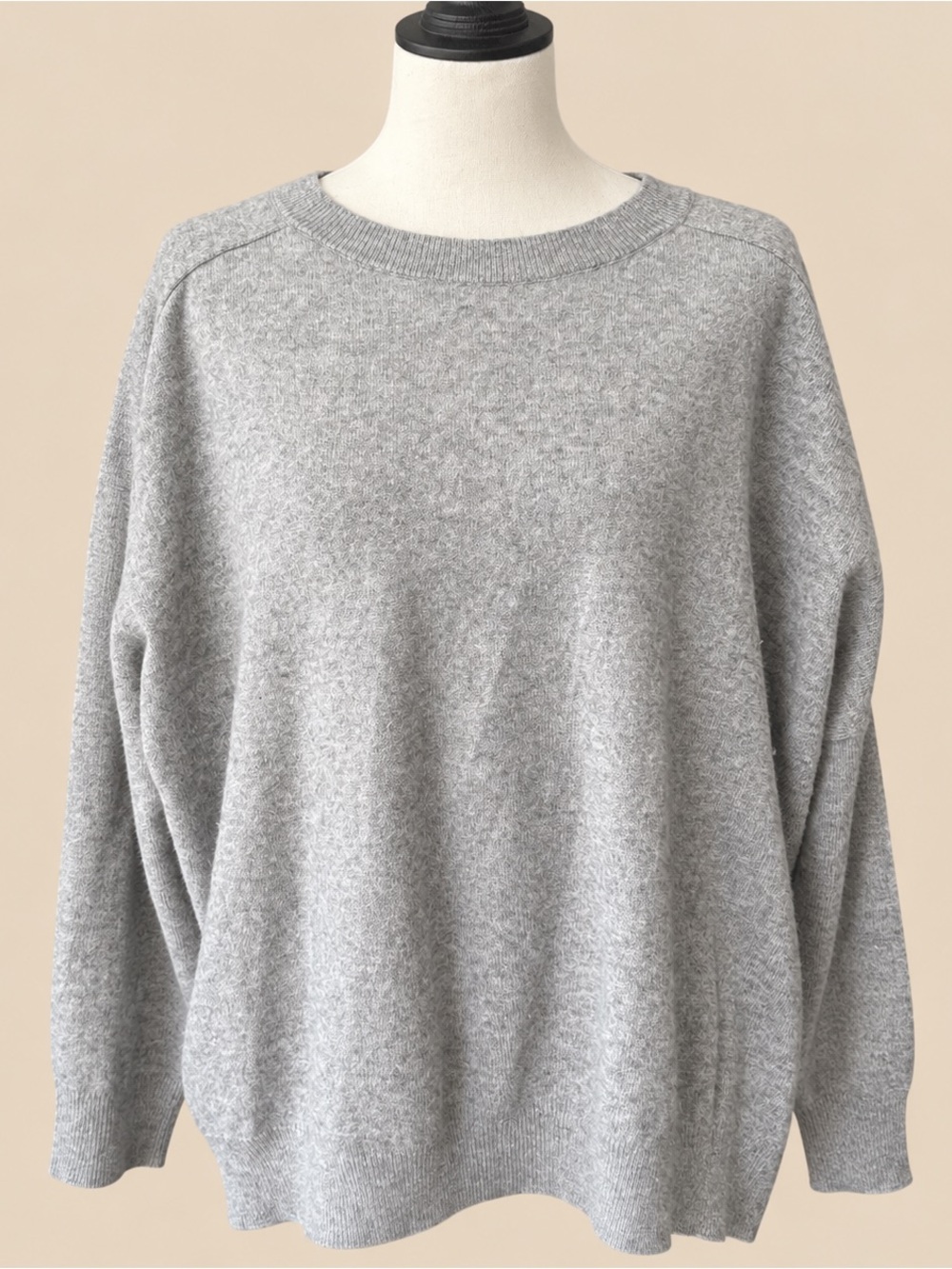 Quiet Luxury Minimalist 100% Cashmere Oversize All Saints Crewneck M/L